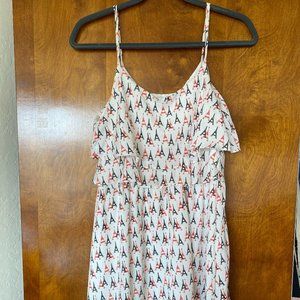 Eiffel tower print dress